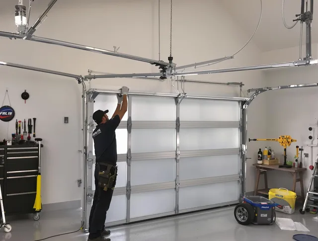 Cuyahoga Falls Garage Door Repair certified team performing precision garage door installation in Cuyahoga Falls