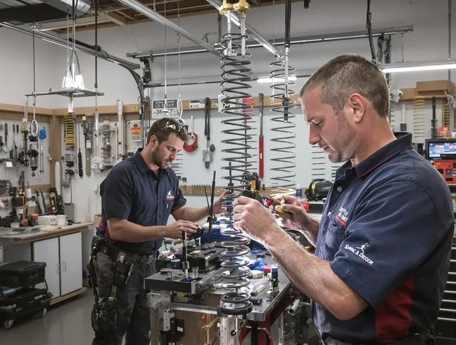 Garage door spring repair service by Cuyahoga Falls Garage Door Repair in Cuyahoga Falls