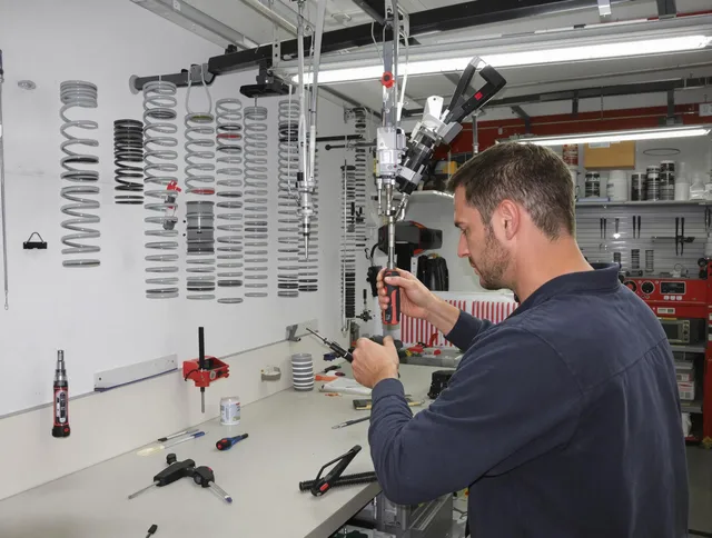 Cuyahoga Falls Garage Door Repair safety certified technician performing precision spring replacement in Cuyahoga Falls